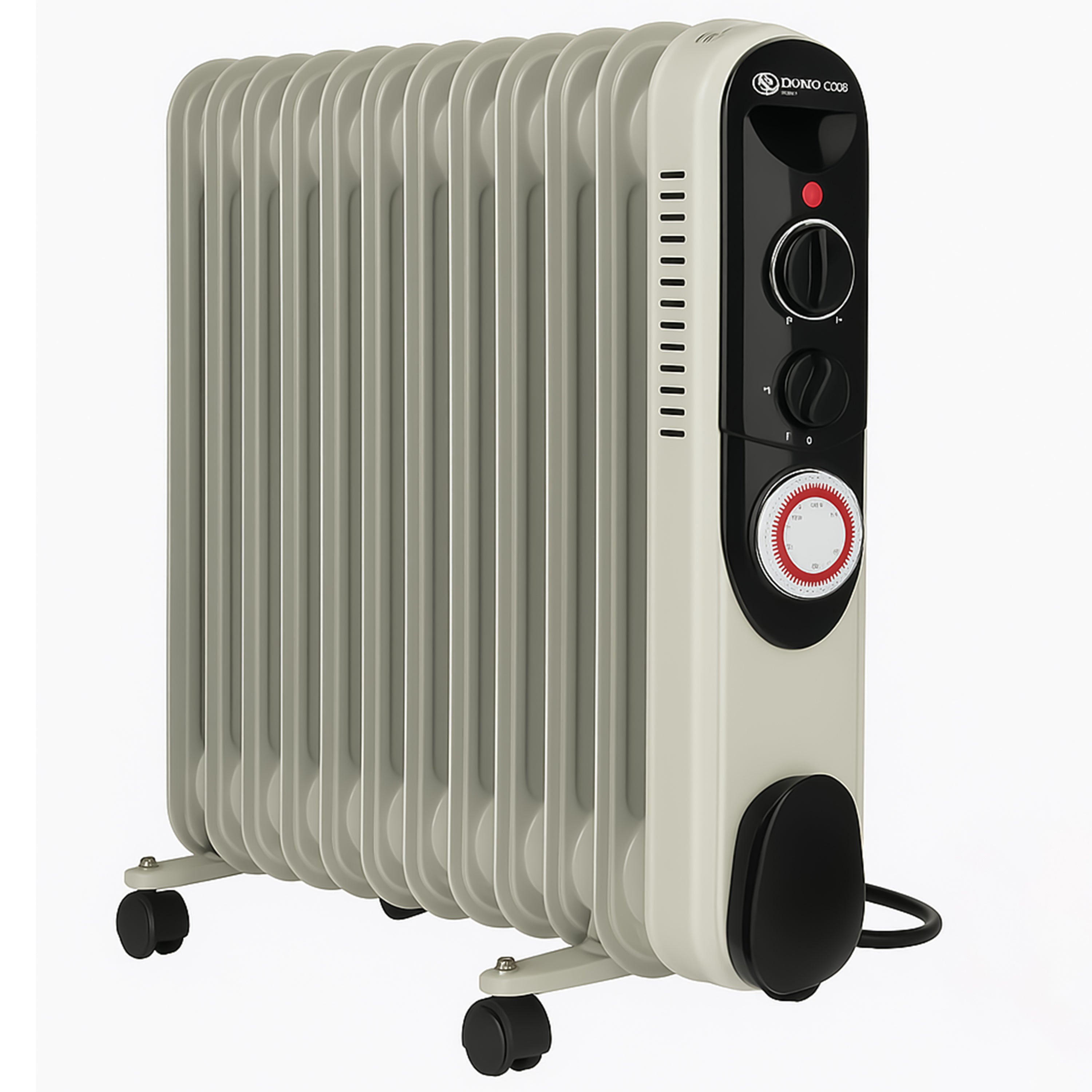 Zuvo 2500W Oil Filled Radiator Portable Heater with 11 Fins and Timer