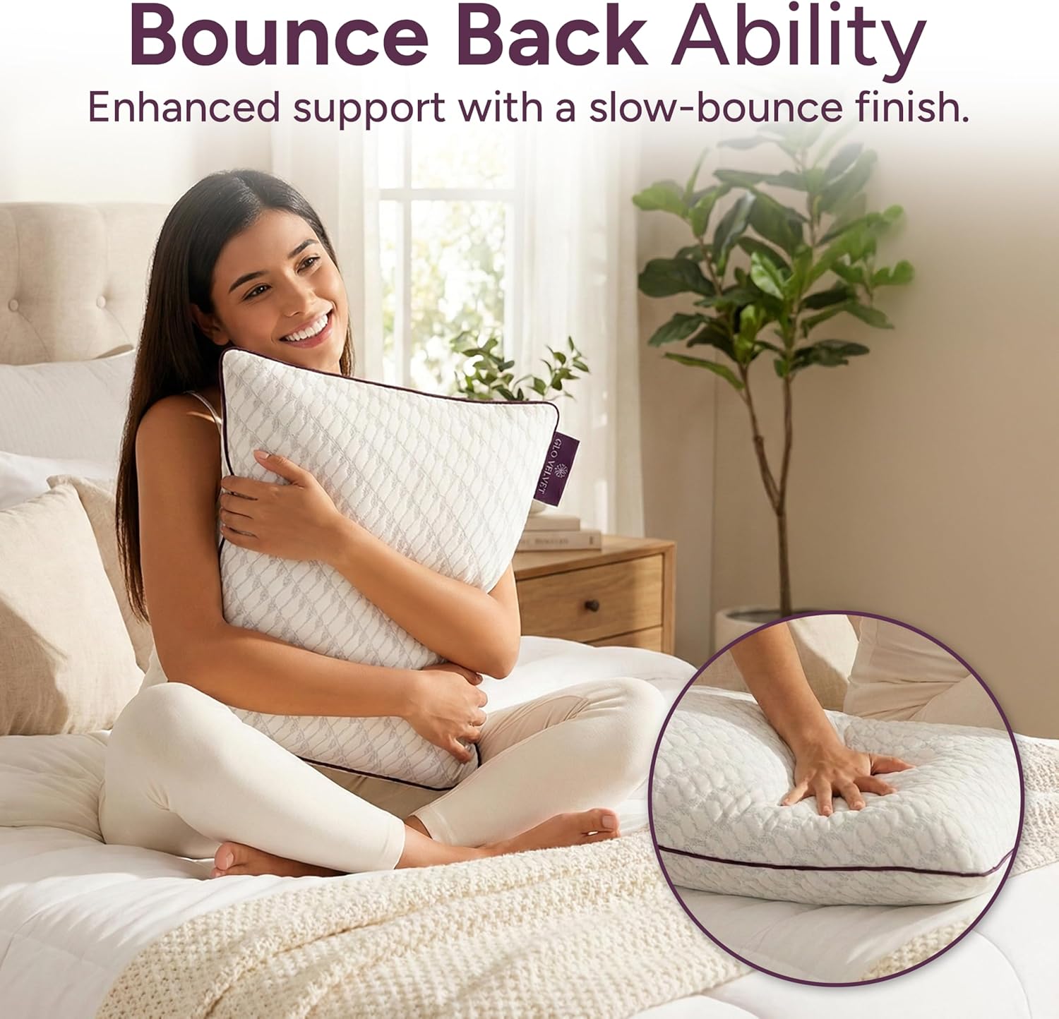 Adjustable Shredded Memory Foam Pillow for Neck and Shoulder Support Customisable for Side and Back Sleepers Pack of 2