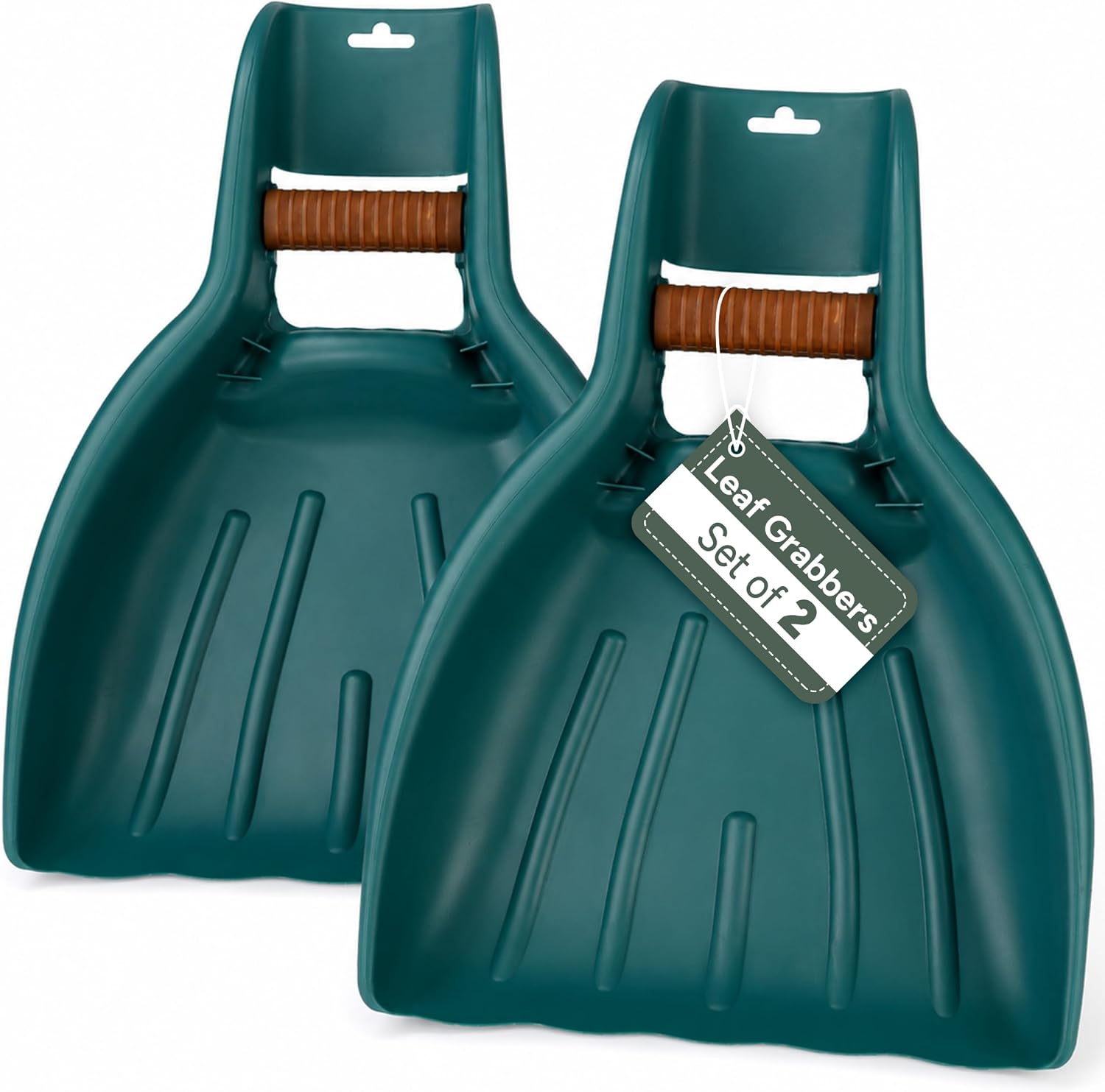 Zuvo Heavy Duty Garden Leaf Grabbers, Leaf Scoops, Set of 2