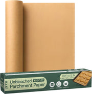 Zuvo Parchment Paper Roll, Greaseproof Baking Paper, Air Fryer & Oven Liner | Non-stick unbleached greaseproof, oven/microwave/air fryer/freezer safe -55°C to 230°C, 13.7m x 30.4cm roll, cut-to-size