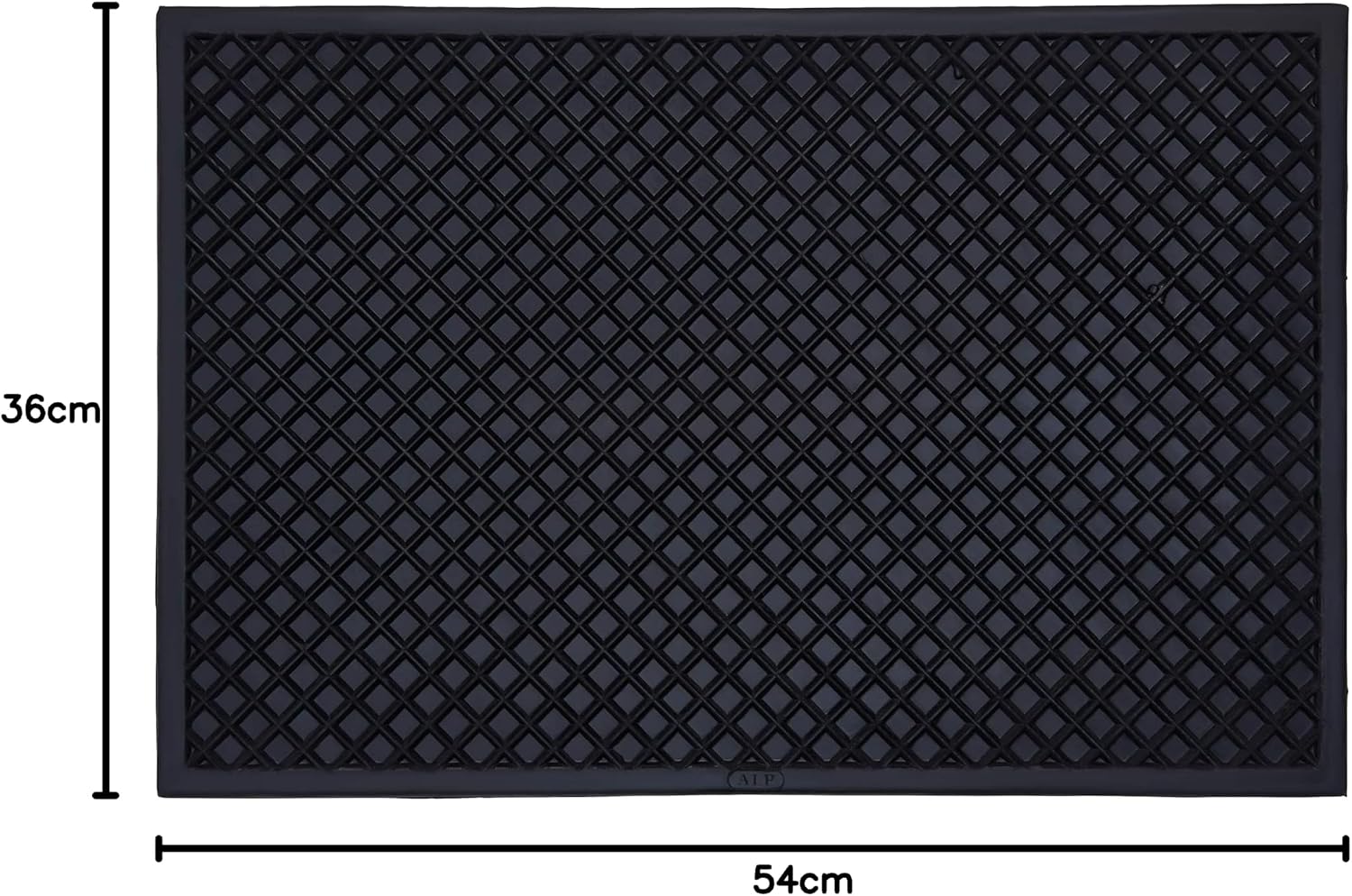 Zuvo Natural Rubber Door Mat, Heavy Duty Indoor Outdoor, 54 x 36cm