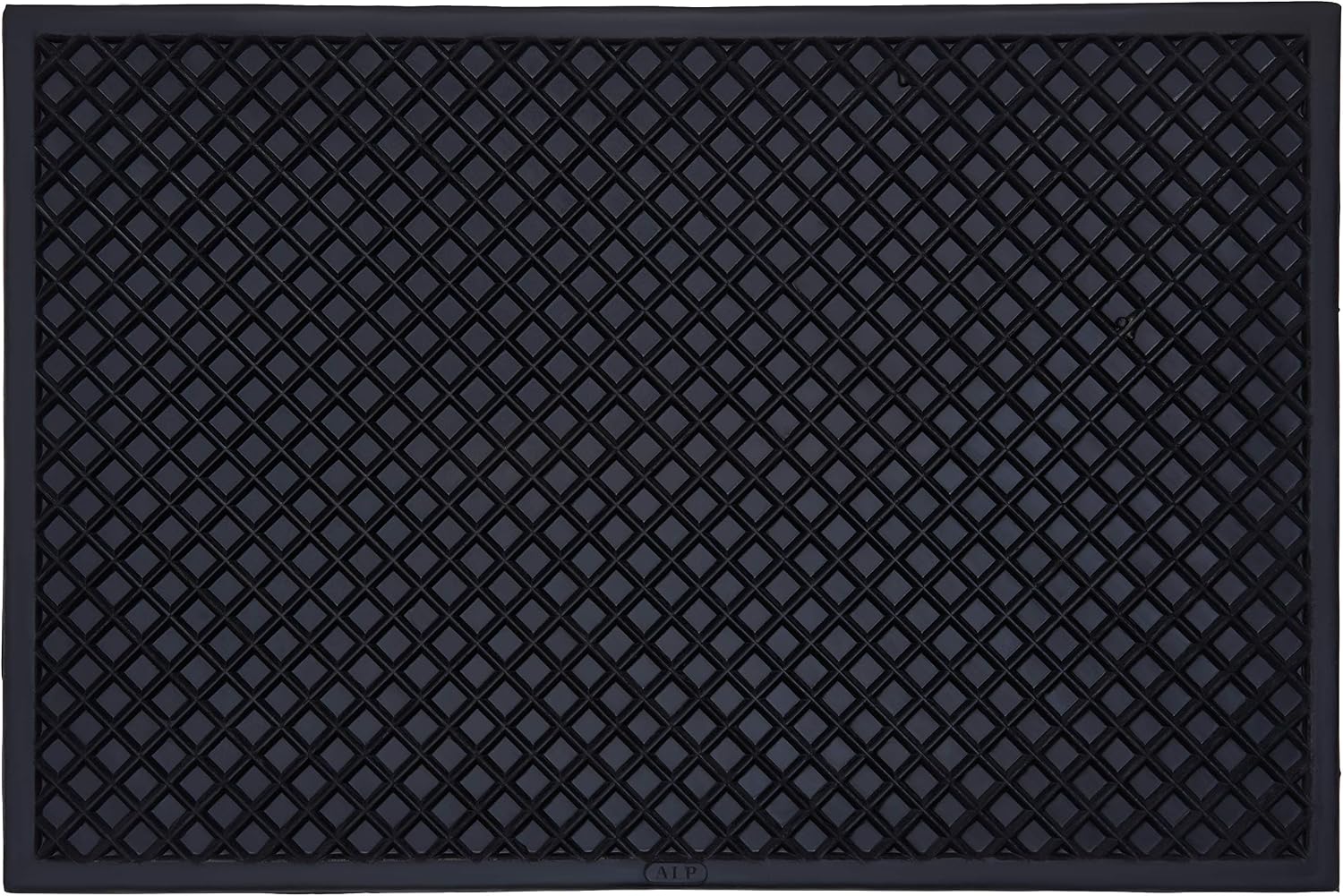 Zuvo Natural Rubber Door Mat, Heavy Duty Indoor Outdoor, 54 x 36cm