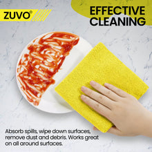 Load image into Gallery viewer, Zuvo Microfiber Cloth for Daily Cleaning - Pack of 12-32 x 32 cm - Multi Purpose Microfiber Cleaning Cloth Kithcen, Car, Glass - Yellow
