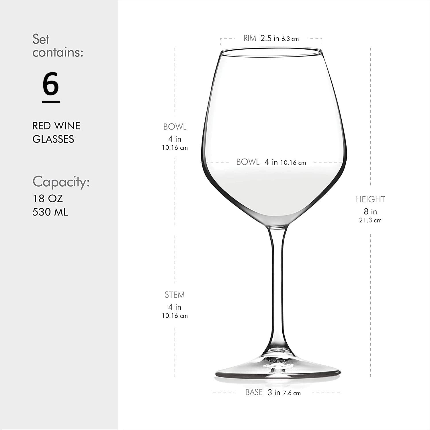 Size of wine glasses, height, volume and dimensions, must know - Gurasu  Crystal