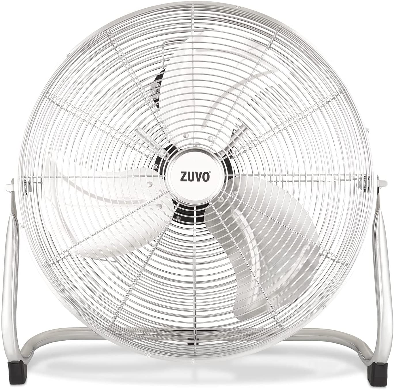 ZUVO 20" High Velocity Electric Floor Fan, 3 Speeds  Metal Quiet Oscillating Fan