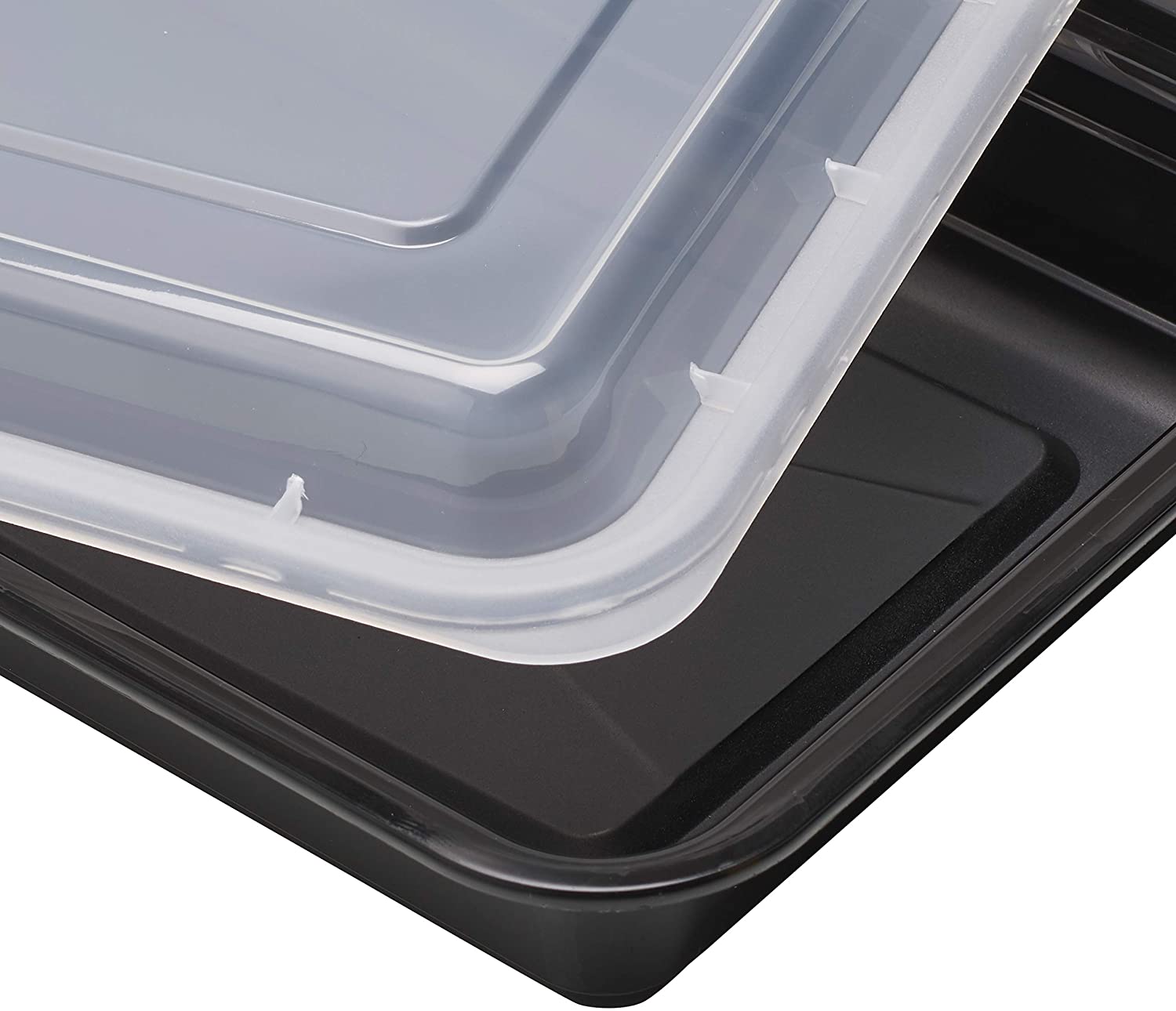 Zuvo 15 Pack 1 Compartment Meal Prep Bento Box. Reusable Plastic Food Container