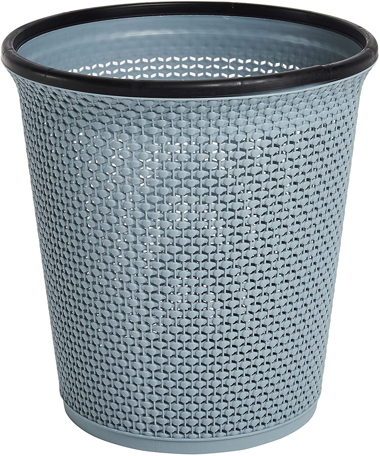 Zuvo Waste Paper Bin and Trash Bin In Plastic Rattan Style WithContemporary Look