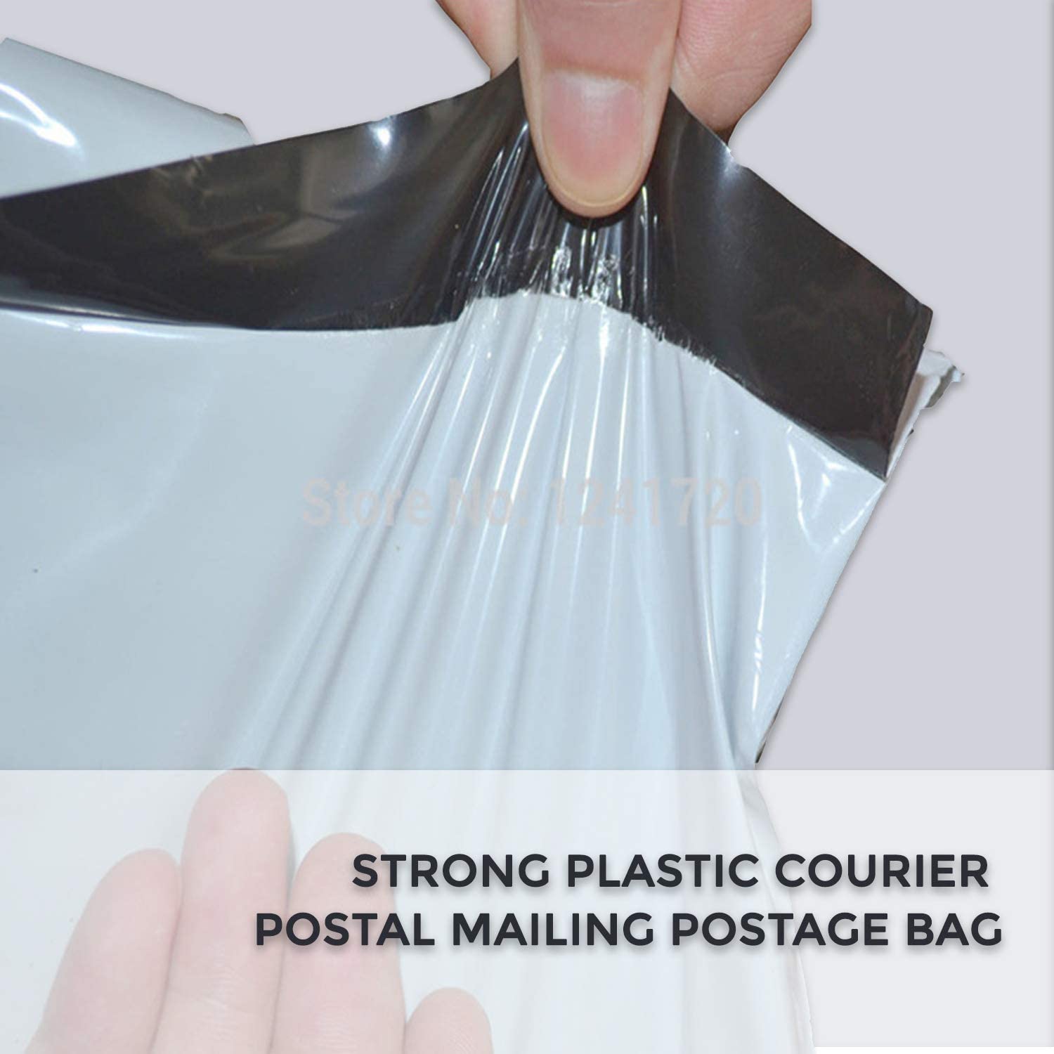 10x14 Inch Plastic Mailing Postal Bags with Self Sealing Strip - Waterproof and Tear-Proof