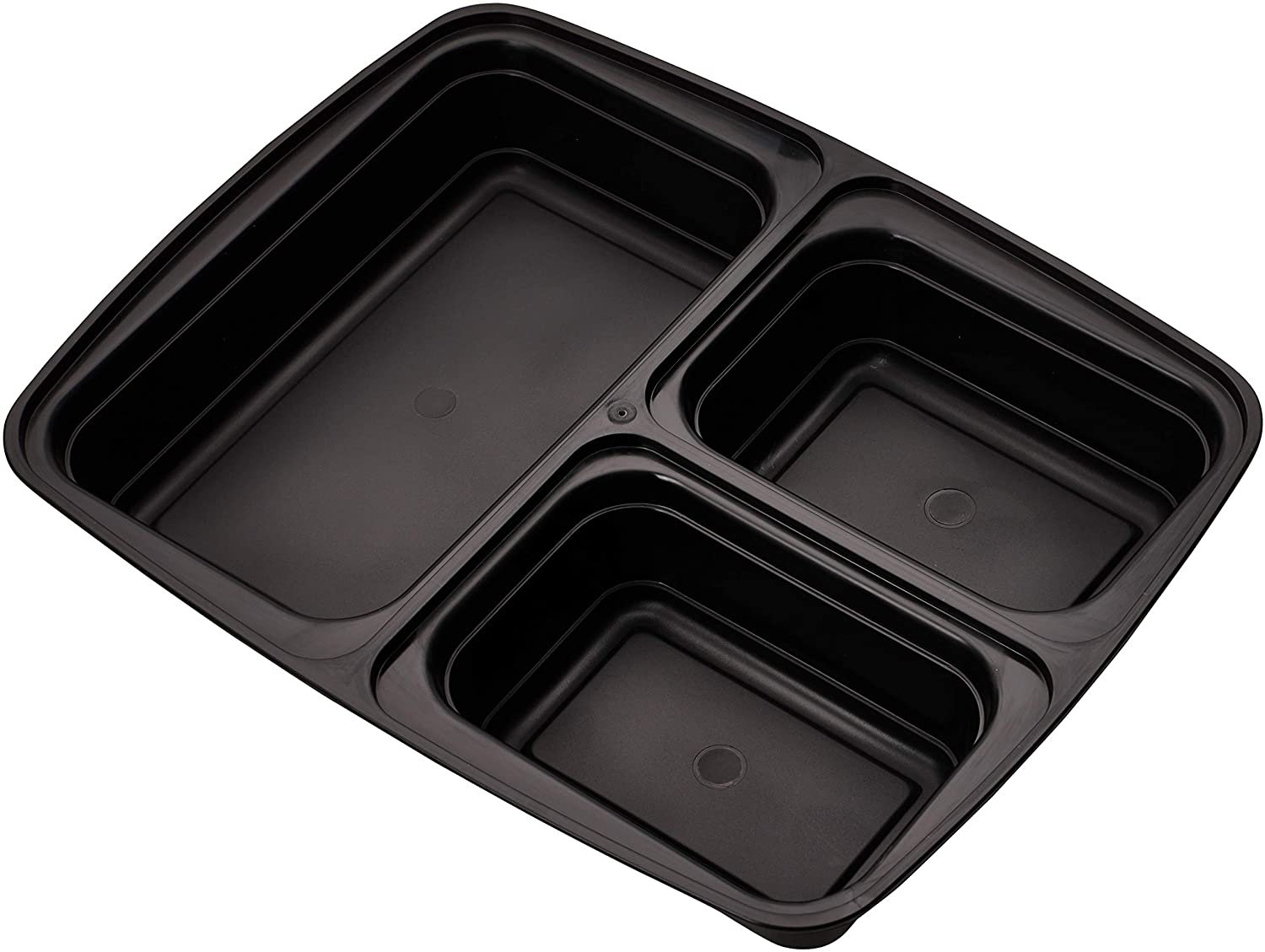 Zuvo 15 Pack 3 Compartment Meal Prep Bento Box. Reusable Food Container for Portion Control.