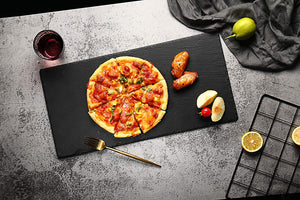 Zuvo Slate Plate Placemats and Coaster Set. Granite Finish for A Rustic and Contemporary Décor