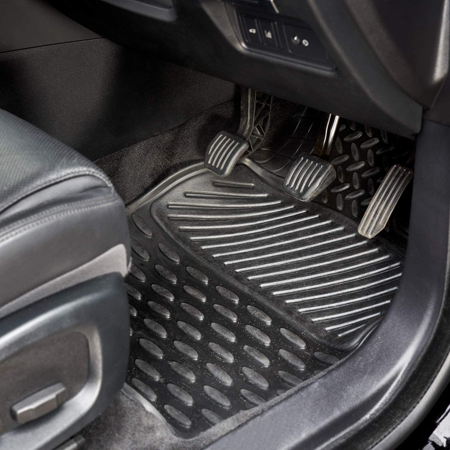 Zuvo 4 Piece Car Mat Universal Non-Slip Supper Heavy Duty and Strong Rubber