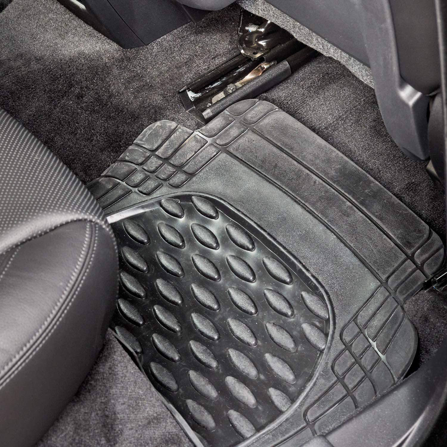 Zuvo 4 Piece Car Mat Universal Non-Slip Supper Heavy Duty and Strong Rubber