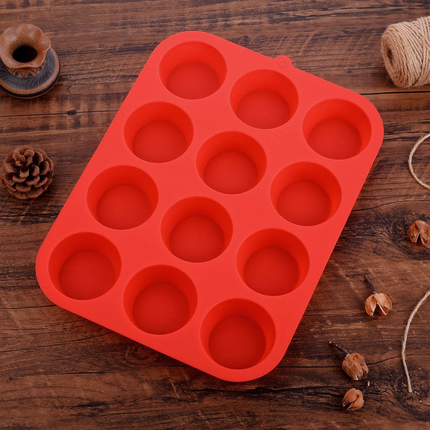 Silicone Muffin Tray for 12 Muffins Yorkshire Pudding 3cm Deep Silicone Moulds